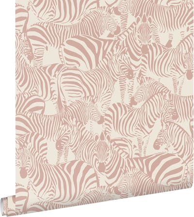 ESTAhome behang zebra's roze - 50 x 900 cm - 132216