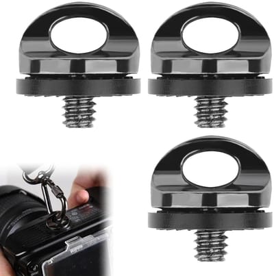 Camera Adapter voor Bevestigingsschroeven en Riem - Snelle Ontgrendeling, Statiefschroef 1/4 inch - 3 Stuks, Geschikt voor Fotografie en Videografie