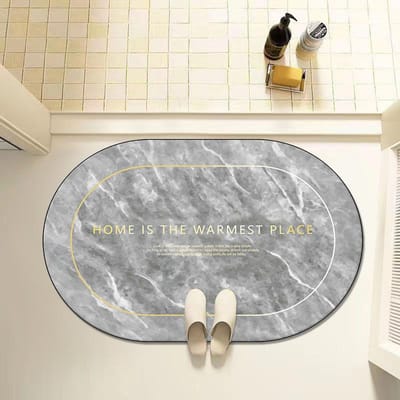 Marmer Kiezelaarde Mat Toilet Sneldrogend Vochtregulerend Voetmat Badkamer Vuil Makkelijk te Onderhouden Antislip Mat 40 * 60Cm