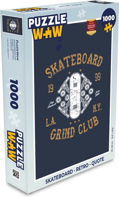 Puzzel Skateboard - Retro - Quote - Legpuzzel - Puzzel 1000 stukjes volwassenen