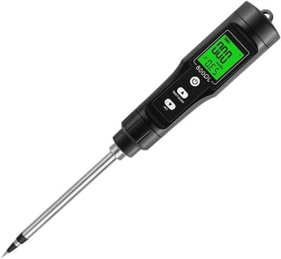 Digitale grondmeter - Bodem tester - Planten verzorgen - Temperatuurcompensatie - 28 cm - Zwart
