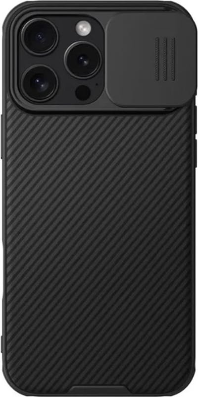 Nillkin Geschikt voor Apple iPhone 16 Plus - CamShield - Geschikt voor Mag - Back Cover Hoesje Camera Slider - Zwart