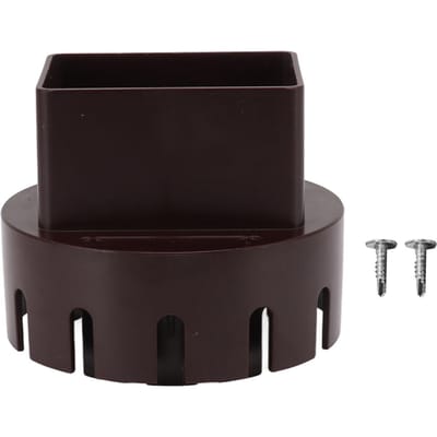 Regenpijp Adapter Plastic Afvoer Adapter Vervanging Regenpijp Verloopstuk Connector met Schroeven Zwart S 2x3in