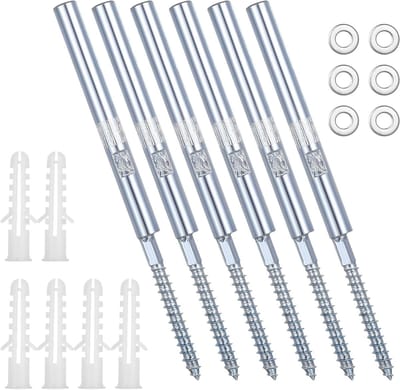 Set van 6 Onzichtbare Wandplanken, Verstevigingsbeugels voor Muurmontage, Decoratieve Opbergruimte voor Thuis