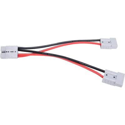Batterij Adapterkabel Snelkoppeling 50A Stekker 8AWG Draad Y-Splitter Batterij Connector Kabel voor Golfkar Elektrisch black