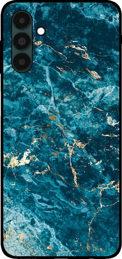 Smartphonica Telefoonhoesje voor Samsung Galaxy A04s met marmer opdruk - TPU backcover case marble design - Blauw geschikt voor Samsung Galaxy A04s