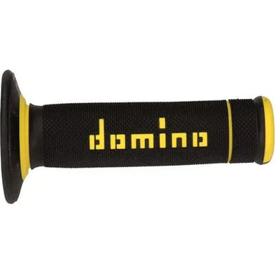 Caoutchouc de Poign�e A190 Noir/Jaune Domino Diam�tre 22 mm. Longueur 118 mm Ferm�