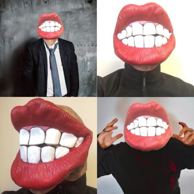 Verleidelijk rode lippen latex masker One size fits all adults rood