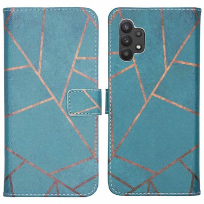 imoshion Hoesje - Geschikt voor Samsung Galaxy A32 (5G) - Design Softcase Bookcase - Blue Graphic