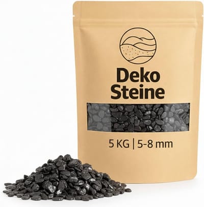 Decoratief Granulaat - Sierstenen Zand - Tafeldecoratie Knutselen - Gelijkmatige Korrel - 5 kg 5-8 mm - Antraciet