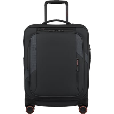 Samsonite Koffer - Glazed spinner 55/23 (4 wiel )lichtgewicht koffer - 40x50x23/26 cm - uitbreidbaar - zwart - 49 l