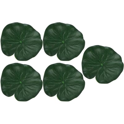 Lot de 5 feuilles de lotus artificielles flottantes pour décoration d'aquarium Small