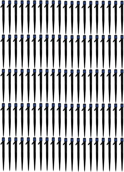 Waterdruppelaars Sproeiers - Druppelemitters - Gazon Bewatering - 360 Graden Verstelbaar - 100 Stuks - Blauw