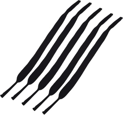 5-Delige brillenkoord - Brilkoord - Elastische band - Universele verstelbare sportbril - Elastische bandhouder - Brillenkoord - Zwemaccessoire - Past op de meeste brillen - Zwart