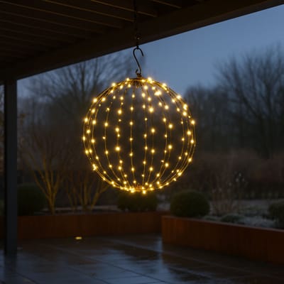 FlinQ Lichtbol Kerstverlichting Buiten Ø30 CM - LED Kerst bollen voor Tuin - Lichtbol - Tuin Kerstlampjes - Kerstfiguren
