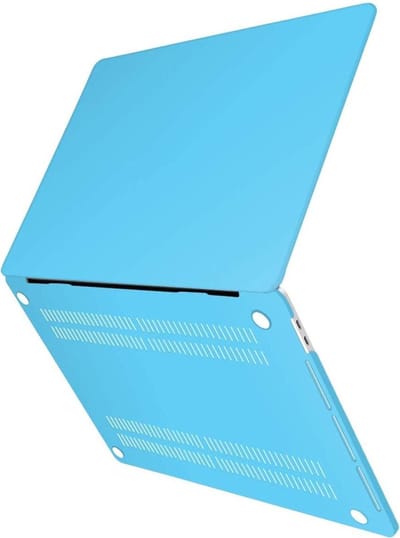 Laptopcover - Geschikt voor MacBook Air 13,3 inch - Case Transparant - Cover Hardcase - A1932/A2179/A2337 (2018-2020) - Kristal Blauw