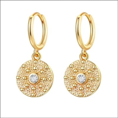 Aramat Jewels | Oorringen | Zilveren Goudvergulde Oorringen | Cirkel-Zirkonia-12mm | |12mm | | | Verkleurd niet