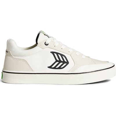 Cariuma Vallely Pro Vintage White Suede And Off-white Cordura Black Maat: 40.5 | Sneakers Outlet | Unisex | Zwart