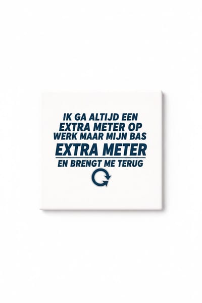 Grappige Hondenriem Keramische Tegel – “Ik Ga Altijd Een Extra Meter Tot Mijn Riem Mij Terugbrengt” Decoratieve Cadeau Tegel voor Hondenliefhebbers