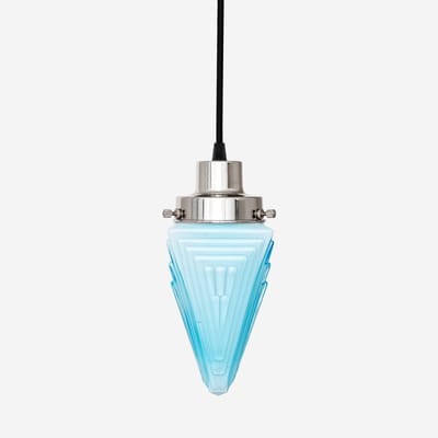 Hanglamp aan snoer Finisterre Misty 20's Nikkel - Art Deco Trade