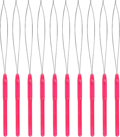 Dailygoods- Haarverlenging 16 Stuks - Haarverlenging Gereedschap - Lusnaald/Threader - Micro Links - Duurzaam Kunststof - Ergonomisch Ontwerp - Haarextensions