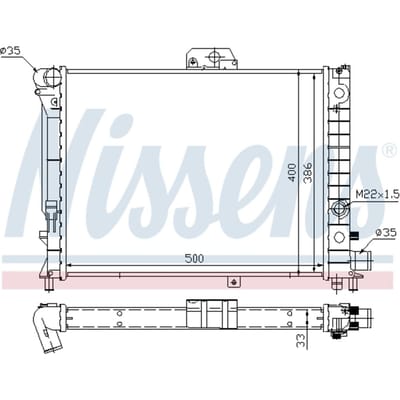 Radiator, motorkoeling NISSENS 64049