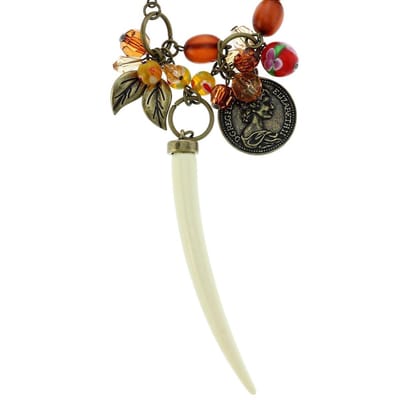 Behave - Dames Ketting Met Tand Hanger - Boho Jungle Stijl - Festival