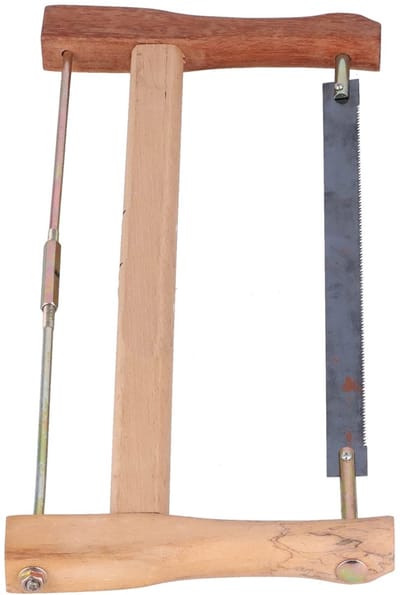 Dailygoods- Kaderzaag Hoogwaardig Teakhout - Draagbare Handzaag - Slijtvast Mangaanstaal - Hout Snijgereedschap - Gemakkelijk te Gebruiken - Fijn Gepolijst Oppervlak