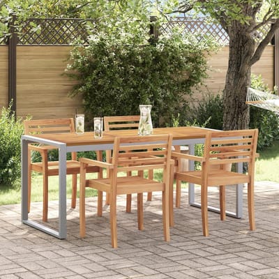Tuin Eettafel | Tuintafel | Buitentafel | Terrastafe Grijs 180 x 90 x 75 cm