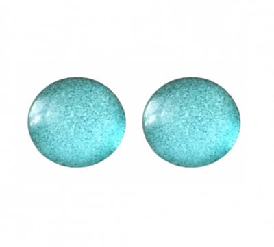 Clip oorbellen- Veerle- 2 cm- turquoise- geen gaatje- Charme Bijoux