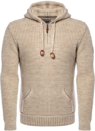 Carisma Casual Gebreide Heren Trui Met Rits En Capuchon - XL