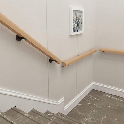 Trapleuning - Veiligheidsgreep - Trap Veiligheid - 200kg Draagkracht - 90cm - Houtkleur