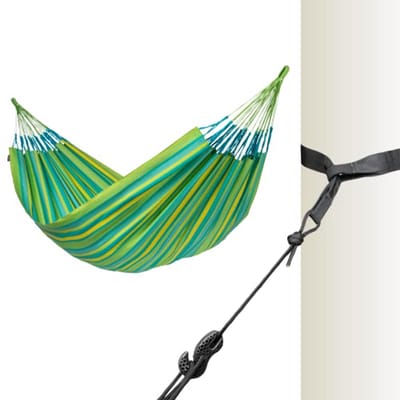 Kingsize hangmat met bevestiging voor binnen en buiten - Handgemaakt in Colombia