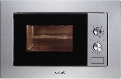 Inbouwmagnetron 20L - Roestvrij staal - 1000W Grill - 5 Vermogensniveaus - Automatische Ontdooiing - Timer - Compact Design
