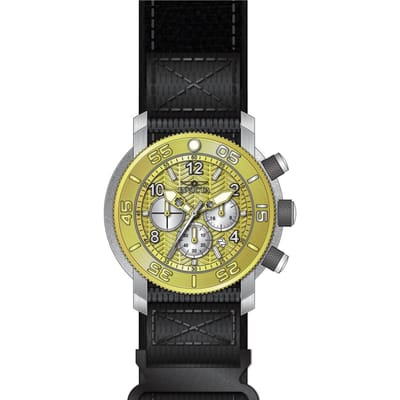 Invicta Coalition Forces 50096 Herenhorloge - Quartz Uurwerk - Roestvrij Staal met Gouden Wijzerplaat - 50 mm