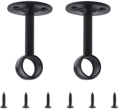 Dailygoods- Gordijnroedehouder Zwaar - Plafondgordijnroedehouder - Plafondmontagebeugel - Kaststanghouder - Roestvrij Staal - Binnendiameter 16 mm - Gordijnbeugel