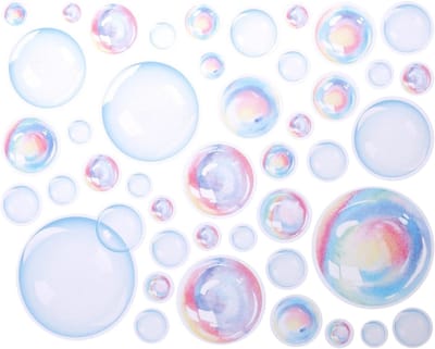Kleurrijke Bubble Wand Stickers voor Onderwater Thema, Verjaardagsdecoratie, Zeemeermin Achtergrond voor Kinderen en Badkamer