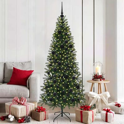 vidaXL - Kunstkerstboom - Groen - 180 - cm - PE - en - PVC