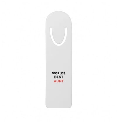 Hacebo® - worlds best aunt metalen boekenlegger - Tante - de beste tante - verjaardagscadeau - verjaardag - cadeau - cadeautje voor tante - tante artikelen - kado - geschenk - gift Bladwijzer boekenleggers - 12.7 cm x 3.2cm