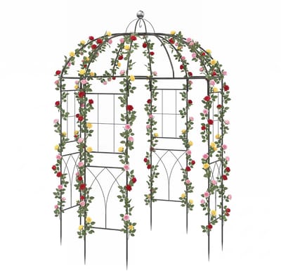 Tuinboog - 203 x 296 cm - massief - weerbestendig - Zwart