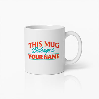 Deze Mok Hoort Bij Jouw Naam – 330 ml Gepersonaliseerde Koffiebeker – Naam Cadeau op Maat – Perfect voor Kantoor, Vrienden en Familie