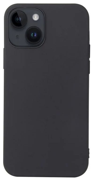 Cityhoesje - iPhone 15 - Soft TPU Backcase - Matte Finish Coating Anti-Scratch – Zwart