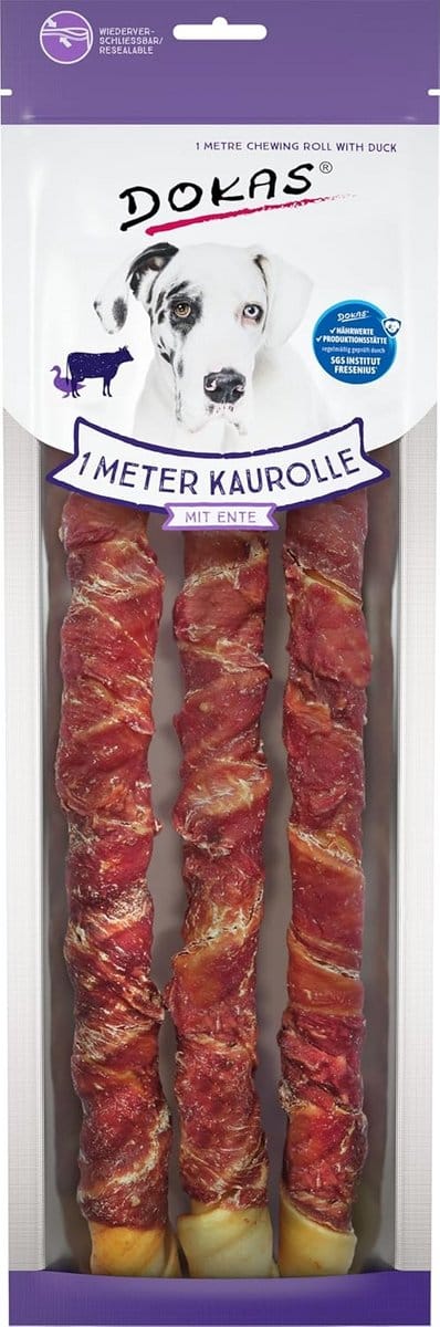 Lange Kauwrol met Eendenborstfilet voor Honden - 8 Stuks Royale Verpakking