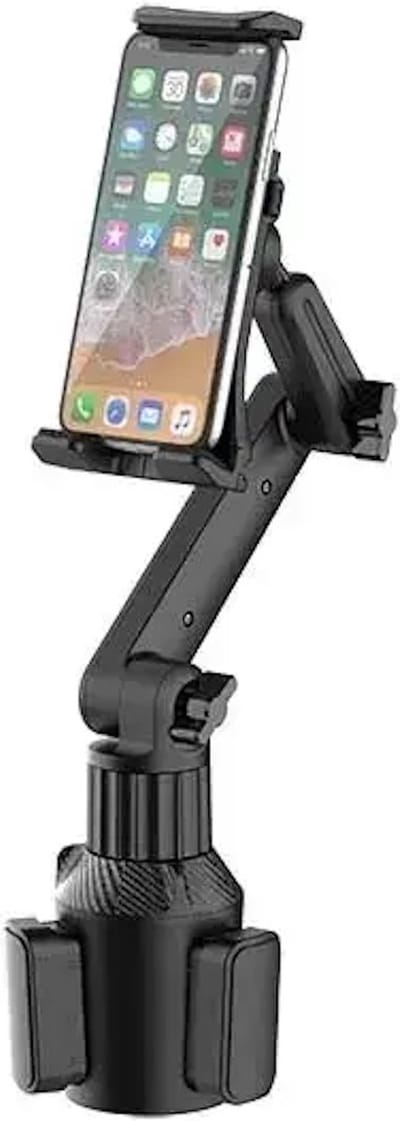 Repus - Universele Draaibare Telefoonhouder - Tablet houder - in Bekerhouder - Auto Cupholder- Verstelbaar - Flexibel - Zwart