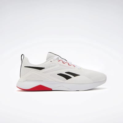 Reebok NANOFLEX TR 2 Wit - Zwart - Rood Heren Sportschoenen - Wit