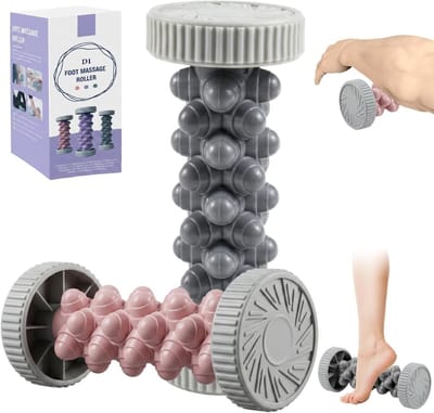 Voetmassageroller voor ontspanning van de plantaire fascia, verlicht voetpijn en bevordert bloedsomloop, ideaal voor sport, kantoor en thuisgebruik bij platte voeten en fasciitis