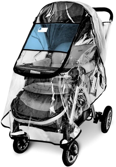 Regenhoes Kinderwagen Universeel - Wandelwagen - Regenhoes Buggy - Kinderwagen Accessoires - Weerbestendige hoes voor reiskinderwagens - Kinderwagenaccessoire - Weerbestendig - Waterdicht - Stof- en sneeuwbestendig - Zwart