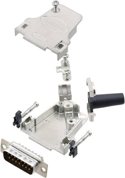 Amphenol L17D45ZF09-RG+L717SDE09P D-sub male connectorset 45 ° Aantal polen: 9 Soldeerkelk 1 stuk(s)