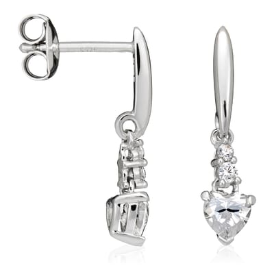 Orphelia Dames 925 Sterling Zilveren Dangle Oorbellen - Zilver ZO-5136