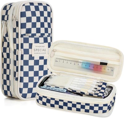 Pennenetui - Etui - School Kantoor - Grote Capaciteit - 23 x 12 cm - Blauw